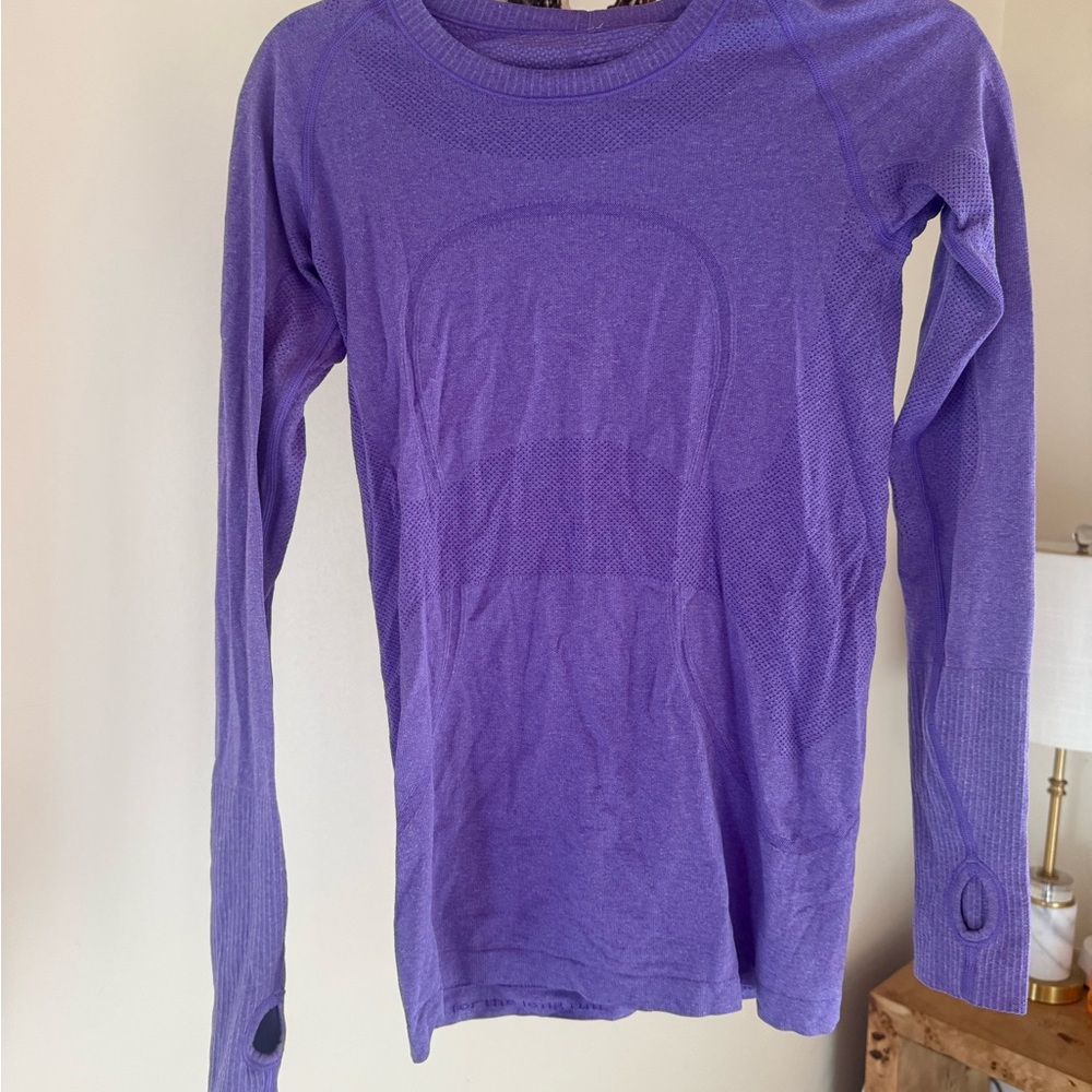 lululemon athletica Purple Seamless Long Sleeve Top